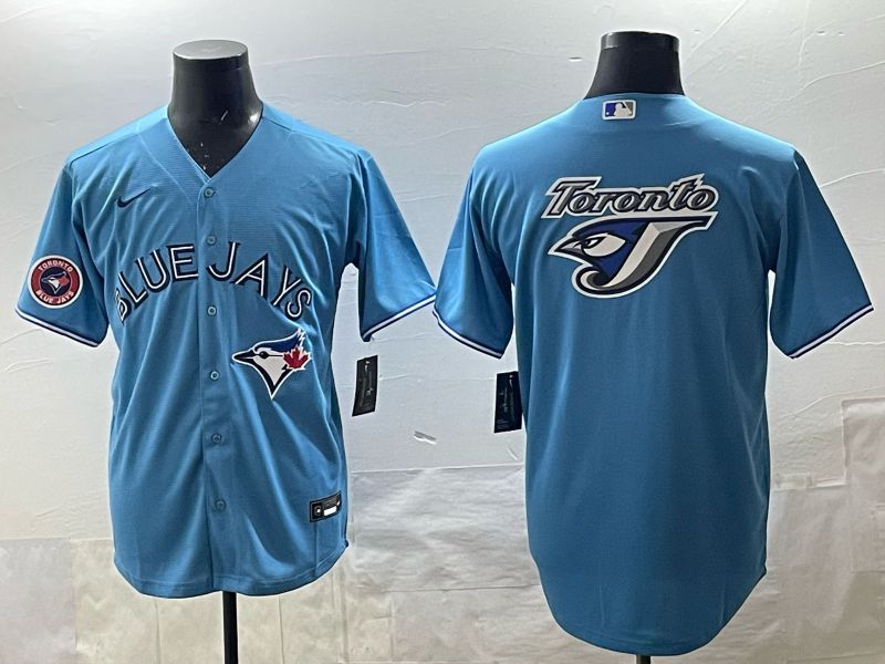 Men 2025 Toronto Blue Jays Blank Light Blue Game Nike MLB Jersey style 08->toronto blue jays->MLB Jersey